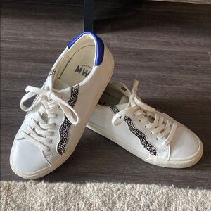 Madewell White and Blue Sneakers Minimalist Design